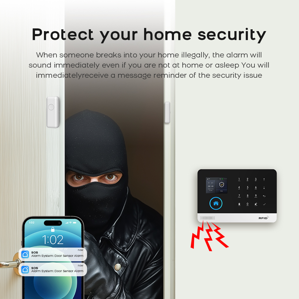 4G GSM Wifi نظام إنذار منزلي ل - مراجعة Home Security Front Door Camera وسعره